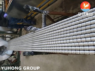 ASTM A213 304L 1.4306 स्टेनलेस स्टील घुमावदार पंखदार ट्यूब अचारित हीट एक्सचेंजर ट्यूब