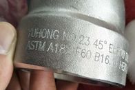 डुप्लेक्स स्टील जाली फिटिंग एएसटीएम ए 182 एफ 60 एस 32205 सांद्रिक स्वैज 45 डिग्री / 90 डिग्री ईएलबीओ निप्पल टीई एमएसएस एसपी -95 एएसएमई बी 16.11