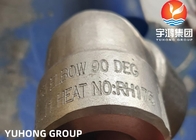सुपर डुप्लेक्स स्टील जालीदार एएसटीएम A182 F53 ELBOW 90DEG 1/2 '' 3000 # NPT B16.11