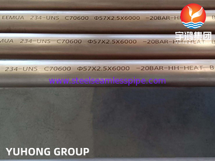 कॉपर निकल मिश्र धातु सीमलेस पाइप C70600 (CuNi 90/10), टेम्पर O61 H55 H80 सिल्वर कलर