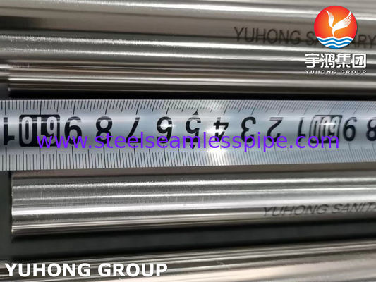स्टेनलेस स्टील सीमलेस सैनिटरी ट्यूब ASTM A270 TP316L 320 ग्रिट बाहर पॉलिश
