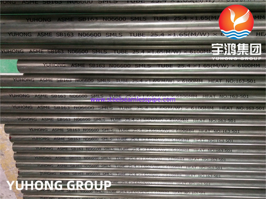 ASME SB163 Inconel 600 / UNS N06600 निकेल मिश्र धातु सीमलेस हीट एक्सचेंजर ट्यूब