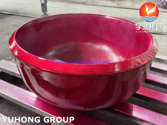 ASME SA403 WP304-S स्टेनलेस स्टील कैप बड़ा आकार 40 इंच बट वेल्ड पाइप फिटिंग PT