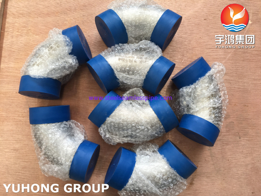 ASTM B366 WP904L कोहनी 90 डिग्री स्टेनलेस स्टील बटवेल्ड फिटिंग ASME B16.9