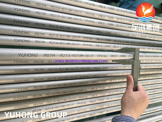 ASME SA213 TP316/316L 1.4401/1.4404 स्टेनलेस स्टील सीमलेस हीट एक्सचेंजर ट्यूब