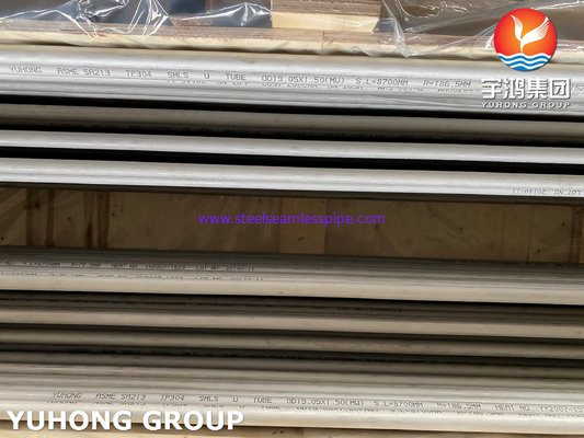 ASME SA213 TP304/304L स्टेनलेस स्टील सीमलेस U बेंड ट्यूब गर्मी एक्सचेंजर के लिए
