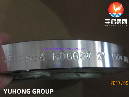 ASME SB564 / ASTM B564 N06600 Inconel600 WNRF निकल मिश्र धातु जाली निकला हुआ किनारा