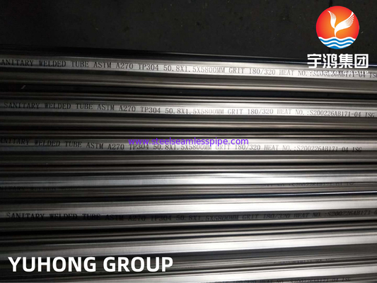 ASTM A270 TP304 सैनिटरी ब्राइट एनील्ड स्टेनलेस स्टील वेल्डेड पाइप