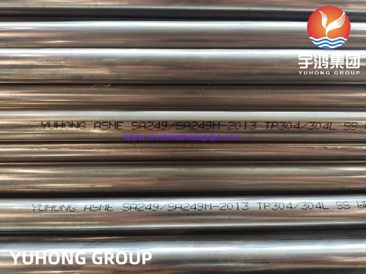 ASME SA249 TP304 304L SUS304 1.4301 बॉयलर कंडेनसर के लिए वेल्डेड ट्यूब