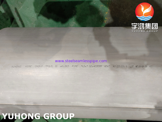 उच्च तापमान सेवा के लिए ASME SA312 TP317L 1.4438 वेल्डेड पाइप