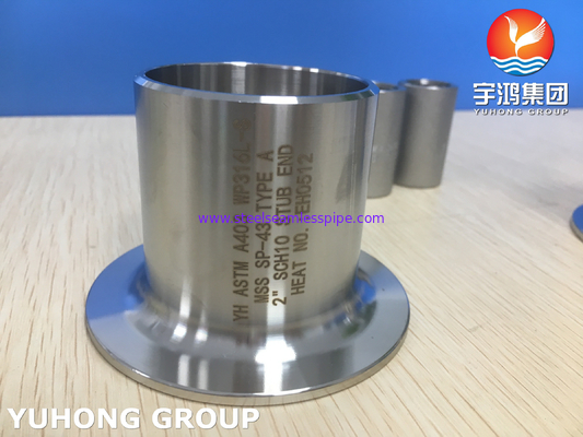 ASTM A403 WP316L-S स्टब एंड टाइप A BW ऑयल गैस पेट्रोकेमिकल नेचुरल गैस