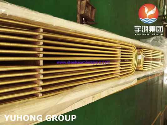 B111 C68700 एल्यूमीनियम पीतल o61 Annealed U Bend Tube Copper Alloy Cold Drawn