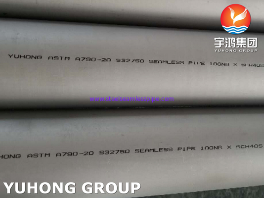ASTM A790 UNS S32750 सुपर डुप्लेक्स 304 316 अपशिष्ट जल उपचार के लिए स्टेनलेस स्टील सीमलेस पाइप