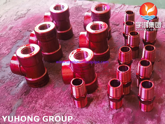 स्टेनलेस स्टील जाली फिटिंग 3000 # 6000 # ASME B16.11 NPT SW टी ELBOW