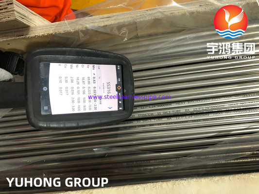 ASTM A213 TP316L निर्बाध स्टेनलेस स्टील उज्ज्वल एनील्ड ट्यूब