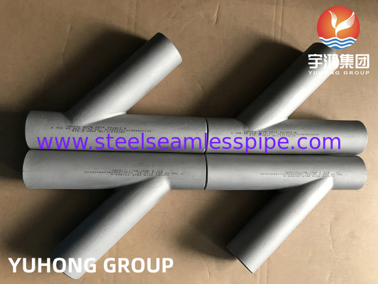 ASTM A815 S31803-WY TEE बट वेल्डेड फिटिंग B16.9 तेल शोधन उर्वरक गैस