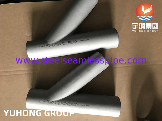 ASTM A815 S31803-WY TEE बट वेल्डेड फिटिंग B16.9 तेल शोधन उर्वरक गैस