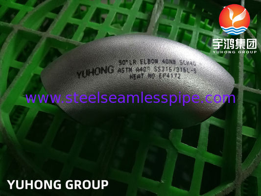 स्टेनलेस स्टील सीमलेस पाइप फिटिंगA403 WP304 WP304L WP316 कोहनी 45Deg 90Deg 180Deg 1/2 "NB - 48" NB