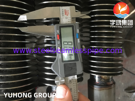 उच्च आवृत्ति वेल्डेड फिन ट्यूब, ASTM A213 T12 स्टेनलेस स्टील 304 फिन के साथ मिश्र धातु स्टील ट्यूब