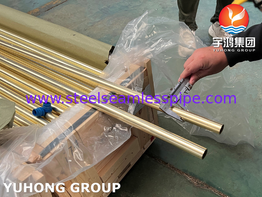 ASTM B111 C44300 एडमिरल्टी पीतल सीमलेस हीट एक्सचेंजर, कंडेनसर ट्यूब