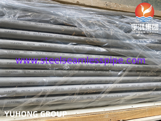 ASTM A213 / ASME SA213 TP304 स्टेनलेस स्टील सीमलेस हीट एक्सचेंजर ट्यूब