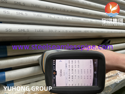 ASTM A213 / ASME SA213 TP304 स्टेनलेस स्टील सीमलेस हीट एक्सचेंजर ट्यूब