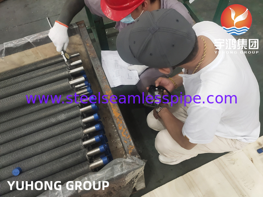 एक्सट्रूडेड फिन ट्यूब स्टेनलेस स्टील फिन ट्यूब ASME SA249 TP304 एल्यूमीनियम1060 रेडिएटर हीट एक्सचेंजर एयर कूलर आवेदन
