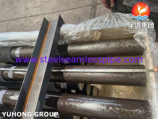 ASTM A335 Gr. P9 11Cr फिन्स के साथ मिश्र धातु स्टील ट्यूब, आग भट्ठी के लिए Serrated फिन्स ट्यूब