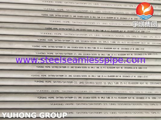 ASME SA789 / ASTM A789 S32205 डुप्लेक्स स्टेनलेस स्टील ट्यूब