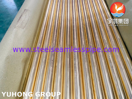ASME SB111 C44300 / CuZn28Sn1 / CZ111 पीतल सीमलेस कंडेनसर ट्यूब