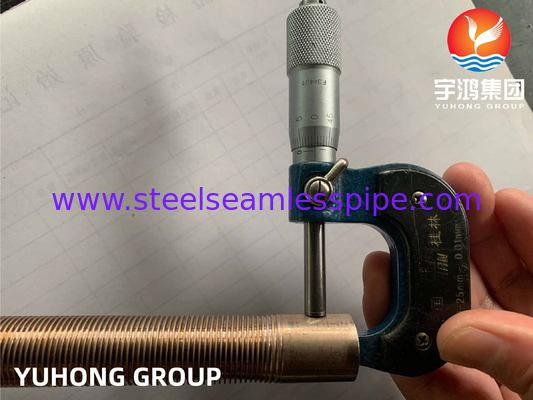 ASTM B111 C70600 O61 हीट एक्सचेंजर के लिए तांबा निकेल मिश्र धातु कम फिन ट्यूब