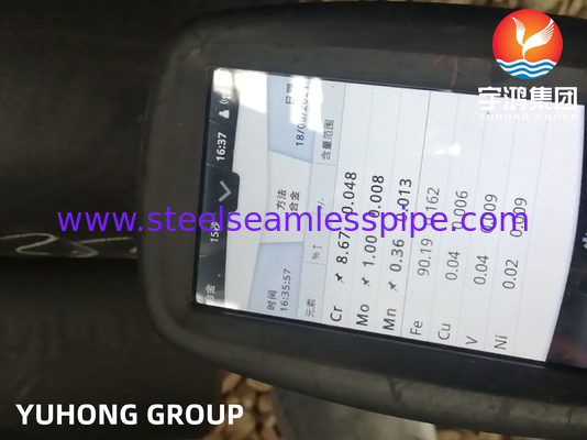 ASTM A335 / ASME SA335 P9 मिश्र धातु स्टील सीमलेस पाइप ब्लैक पेंटिंग बेवेल्ड एंड