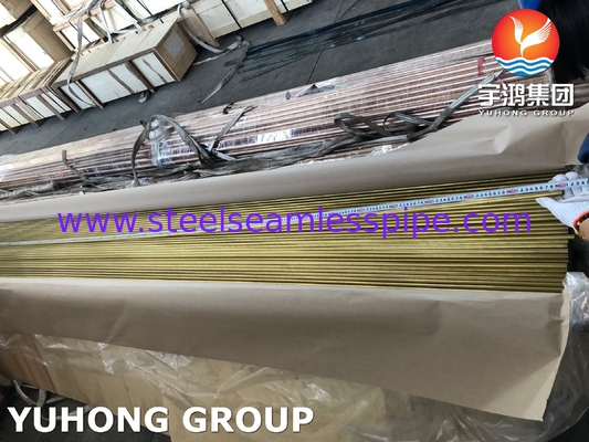 ASME SB111 CuZn20Al2 / CZ110 / UNS C68700 एल्यूमीनियम पीतल सीमलेस ट्यूब