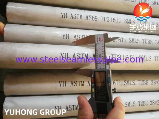 ASTM A269 TP316Ti / UNS S31635 स्टेनलेस स्टील सीमलेस ट्यूब गर्मी एक्सचेंजर के लिए