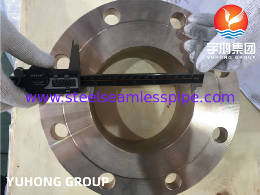 ASTM B151 C70600 तांबा निकेल मिश्र धातु फोल्डेड फ्लैंज वेल्डनेक उठाया चेहरा B16.5 पाइपलाइन के लिए