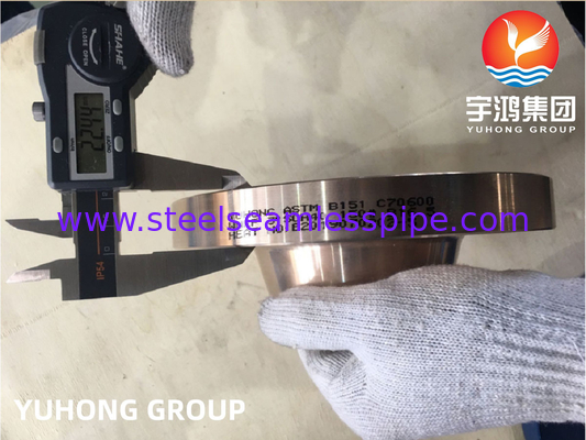 ASTM B151 C70600 तांबा निकेल मिश्र धातु फोल्डेड फ्लैंज वेल्डनेक उठाया चेहरा B16.5 पाइपलाइन के लिए