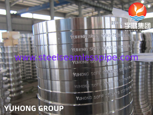 DIN2573, ASTM A182 F316 F316L, फोर्गेड स्टेनलेस स्टील स्लिप ऑन फ्लैंग्स, फ्लैट फेस B16.5