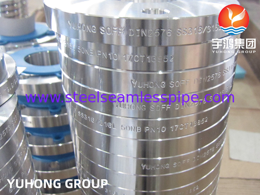 DIN2573, ASTM A182 F316 F316L, फोर्गेड स्टेनलेस स्टील स्लिप ऑन फ्लैंग्स, फ्लैट फेस B16.5
