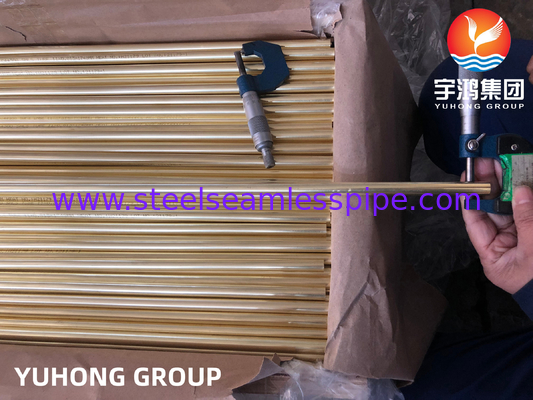 गर्मी एक्सचेंजर के लिए ASTM B111 C44300 सीमलेस एडमिरल्टी पीतल ट्यूब