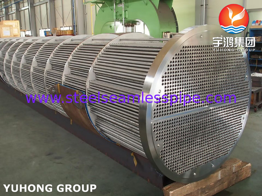 ASME SA213 TP316L शेल और ट्यूब हीट एक्सचेंजर में सीधे ट्यूब बंडल