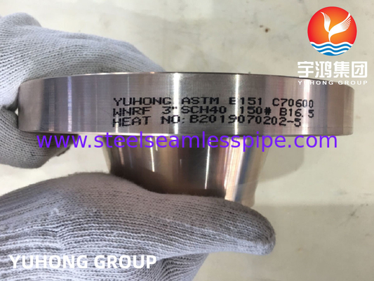 ASTM B151 C70600 1-1/4&quot; SCH40 #150 WN कॉपर निकेल फ्लैंग्स ASME B16.5