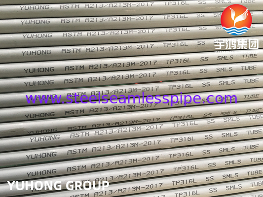 ASME SA213 TP316L 35x2x8000MM हीट एक्सचेंजर के लिए सीमलेस अचारित बॉयलर ट्यूब