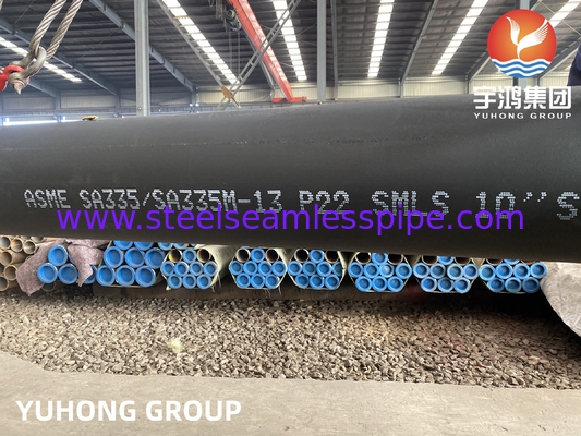 ASME SA335 P22 10&quot; SCH120 सीमलेस बॉयलर पाइप काले रंग की पेंटिंग