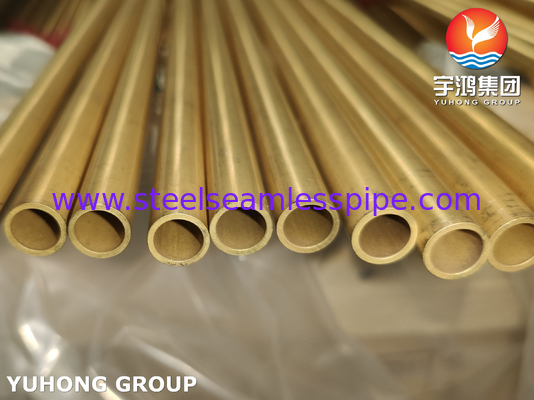 ASME SB111 C68700 समुद्री जल के निर्जलीकरण के लिए सीमलेस पीतल के ट्यूब