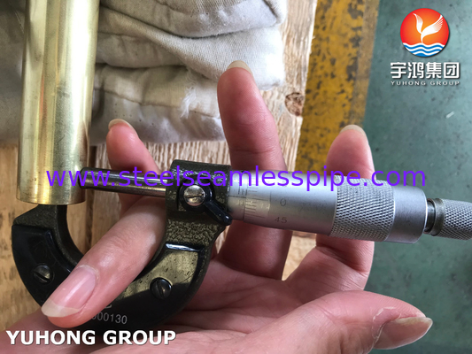 ASME SB111 C44300 एडमिरल्टी पीतल ट्यूब O61 हीट एक्सचेंजर के लिए ठंडा समाप्त