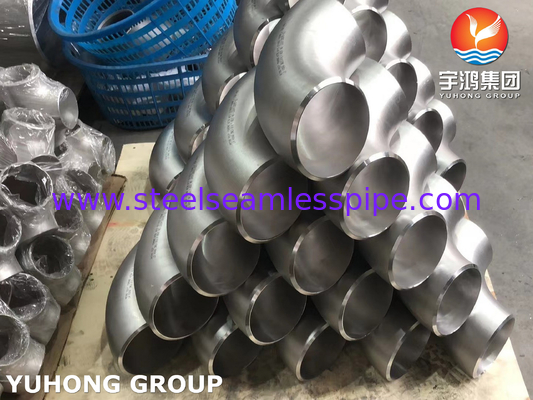 ASTM A815 S31803 डुप्लेक्स स्टील बटवेल्डेड 90Deg कोहनी पाइप फिटिंग B16.9