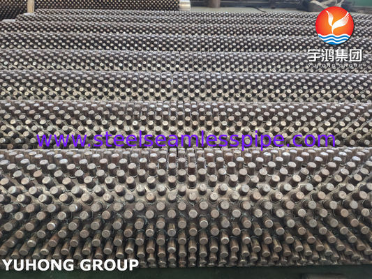 ट्यूबलर हीटिंग फर्नेस संवहन अनुभाग में हीट ट्रांसफर के लिए T9 स्टडेड फिन ट्यूब