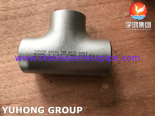 ASTM A403 WP304L-S टी बट वेल्ड टी B16.9 तेल गैस के लिए
