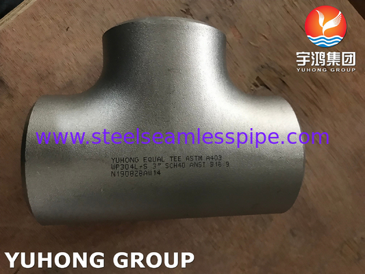 ASTM A403 WP304L-S टी बट वेल्ड टी B16.9 तेल गैस के लिए
