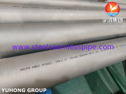 ASTM A312 TP316L स्टेनलेस स्टील तेल, गैस के लिए निर्बाध पाइप